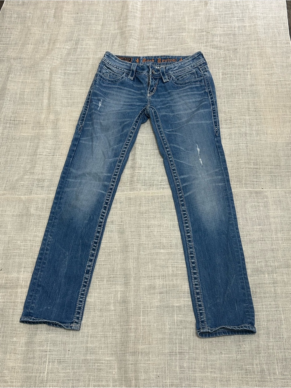 Rock Revival Noelle Capri Jeans Distressed Médium Wash Women's
Size 27